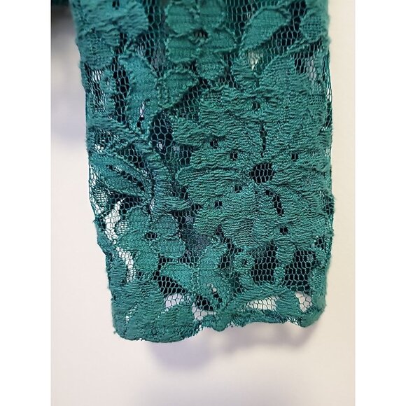 Armand Ventilo Lace Beaded Floral Blazer Scalloped Detail EU 40 US 10 Green - Picture 3 of 6